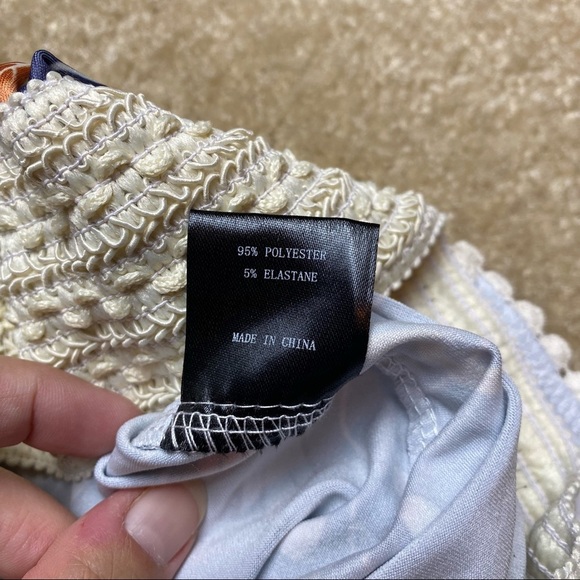 LoveU.Dear Blue Floral Elastic Waist Boho Shorts Size Small - Picture 6 of 8